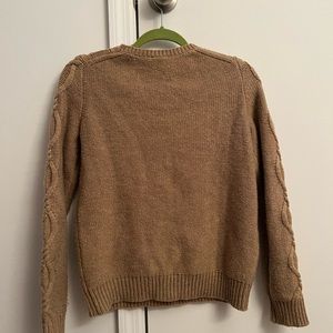 Gap cable knit sweater, light brown, size small